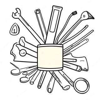 Renkli El Aletleri Boyama Sayfasi 99600-38369