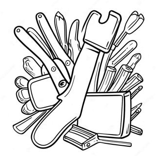 Renkli El Aletleri Boyama Sayfasi 99600-38370