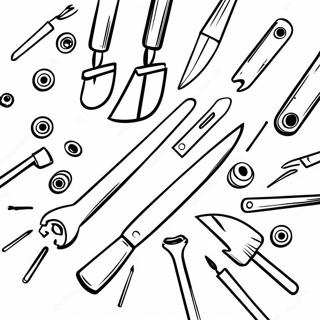 Renkli El Aletleri Boyama Sayfasi 99600-38372