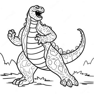 Epik Godzilla Vs Canavar Boyama Sayfasi Boyama Sayfaları