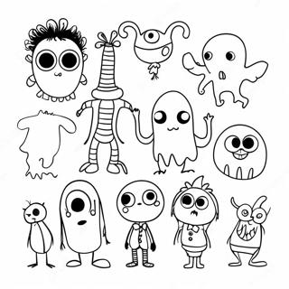 Sasirtici Tim Burton Karakterleri Boyama Sayfasi 99779-38509