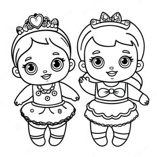 Parlak Aksesuarlarla Bebek Lol Bebekleri Boyama Sayfasi 99860 38581