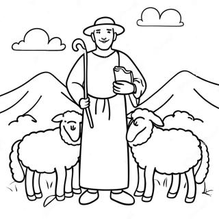 Coban Ve Koyun Mezmur 23 Boyama Sayfasi 99935 38635